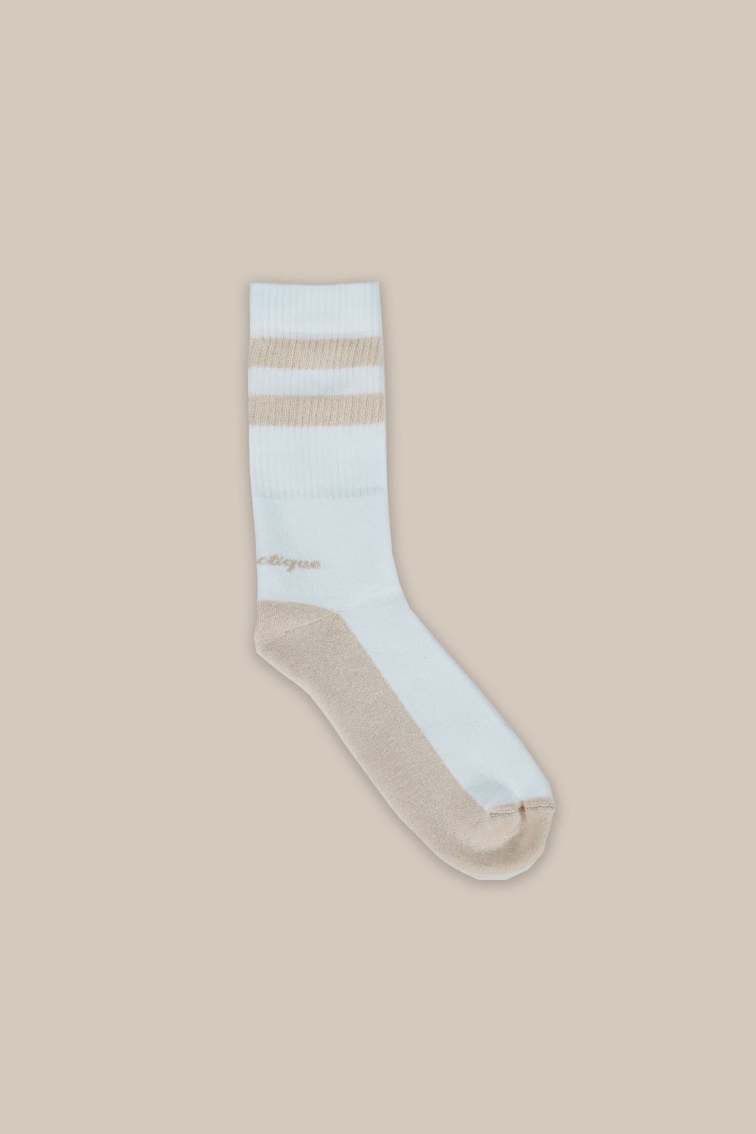 Éclectique Coccoli Vintage Stripe Achilles Logo Calf Socks