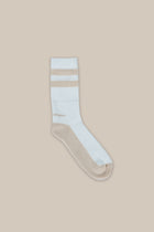 Coccoli Vintage Stripe Achilles Logo Calf Socks