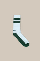 Coccoli Vintage Stripe Achilles Logo Calf Socks