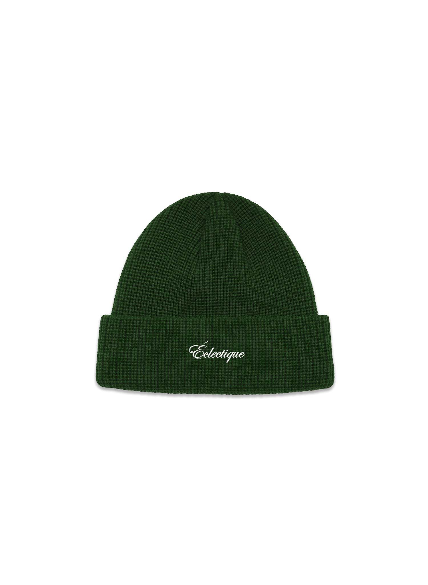 Script Logo Fisherman Beanie in Emerald