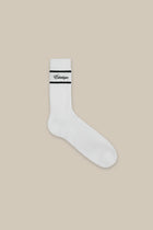 Sport Stripped Script Logo Calf Socks