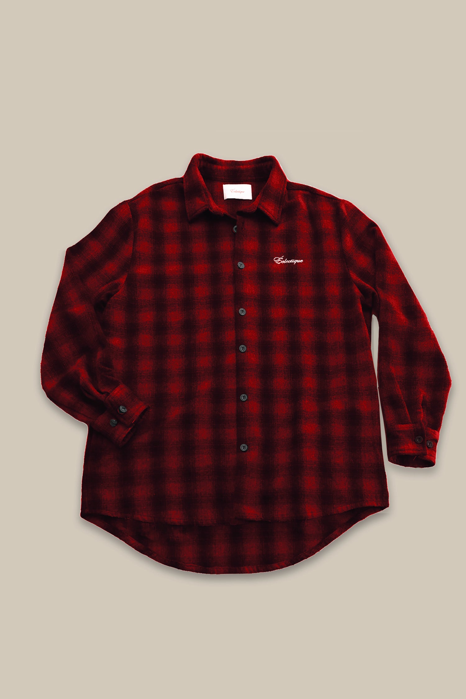 Éclectique Checked Printed Cotton Flannel Shirt