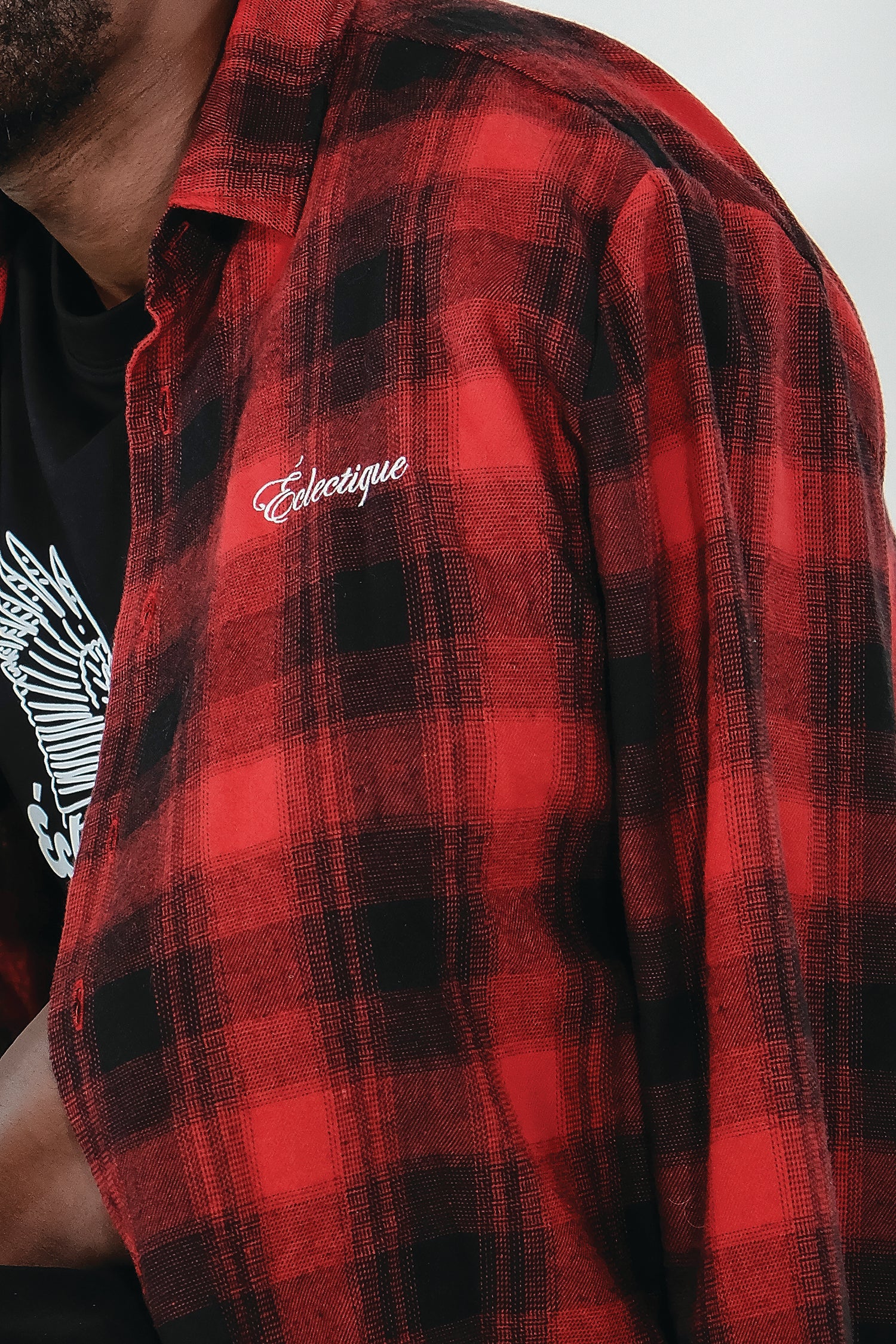 Éclectique Checked Printed Cotton Flannel Shirt