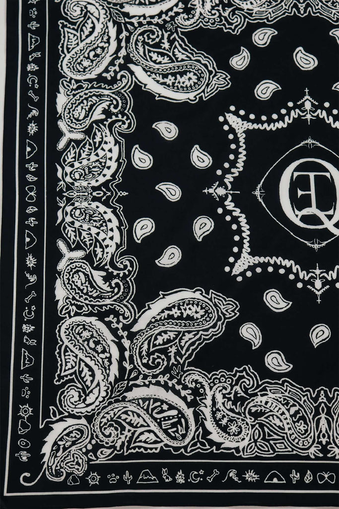 Black Paisley Bandana - View 2