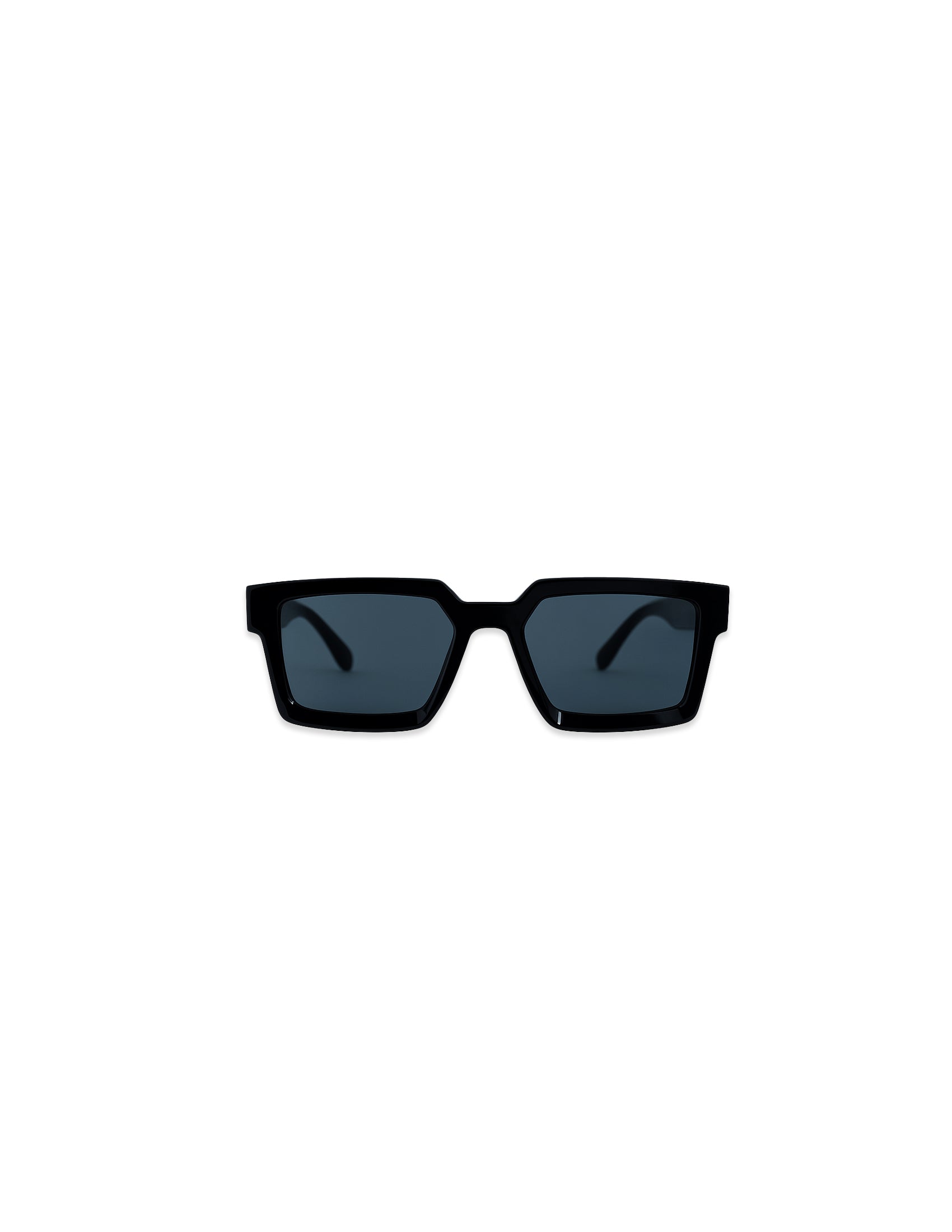 Éclectique Noir Square Shade Polarized Glass Sunglasses