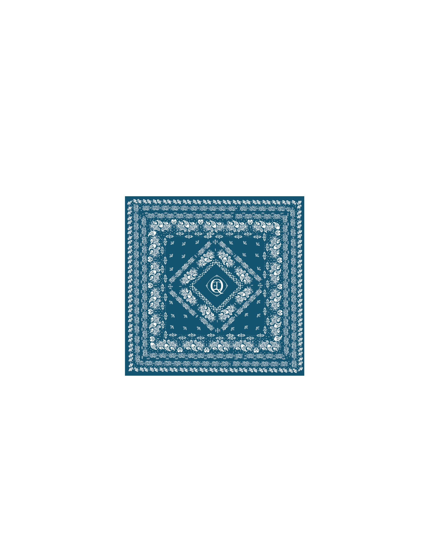 Silk Scarf / Bandana Moroccan Blue