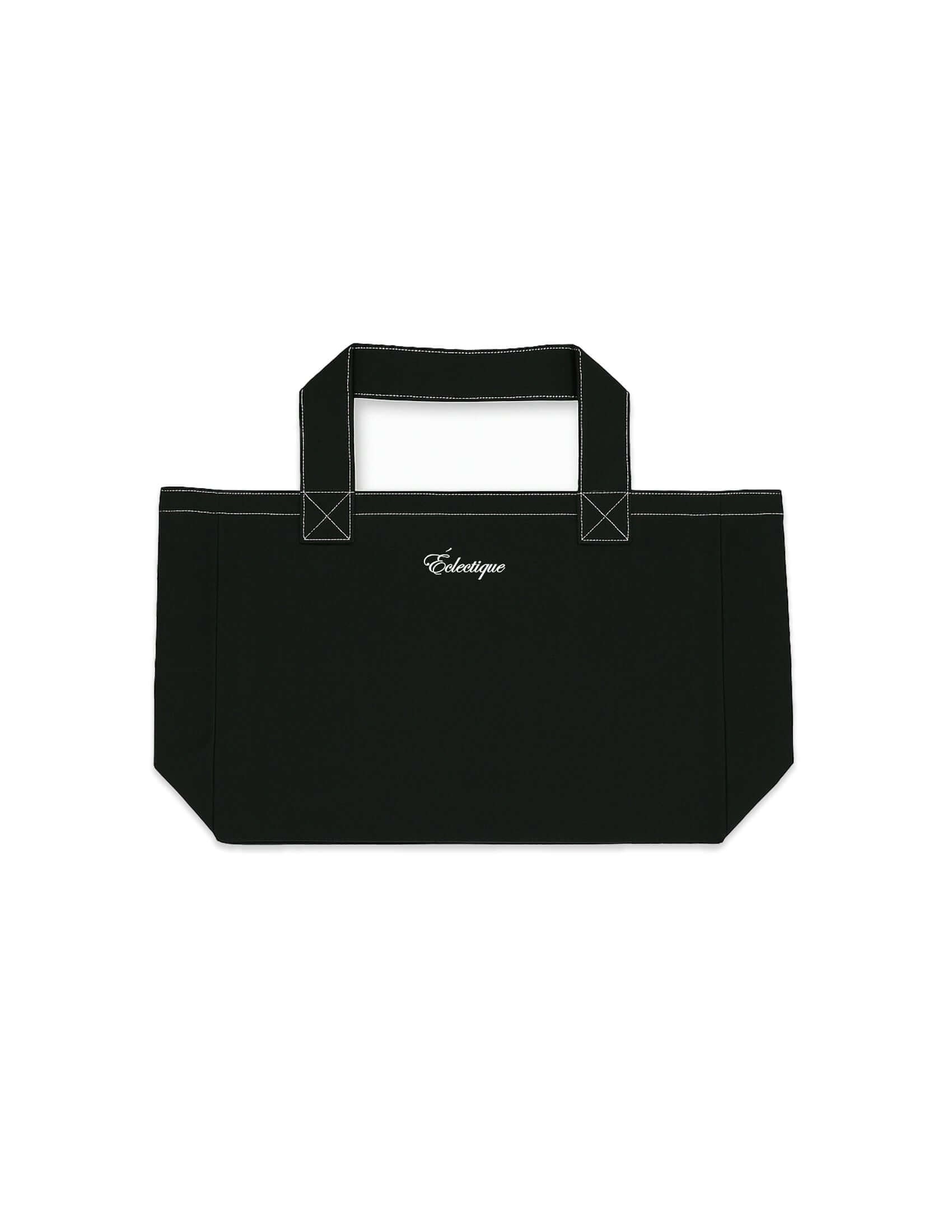 front flat lay of scarab green canvas tote bag Éclectique