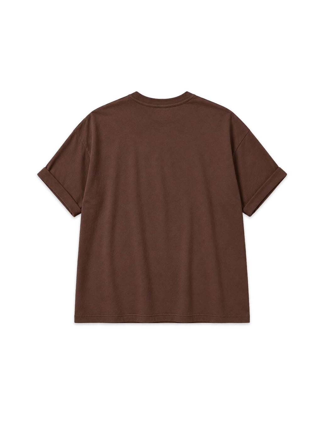 Men's Chocolate Brown Cotton T-shirt – Back view showing relaxed fit and short sleeves.