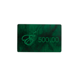 Éclectique $500 Designer gift card showcasing elegant green design and luxury branding.