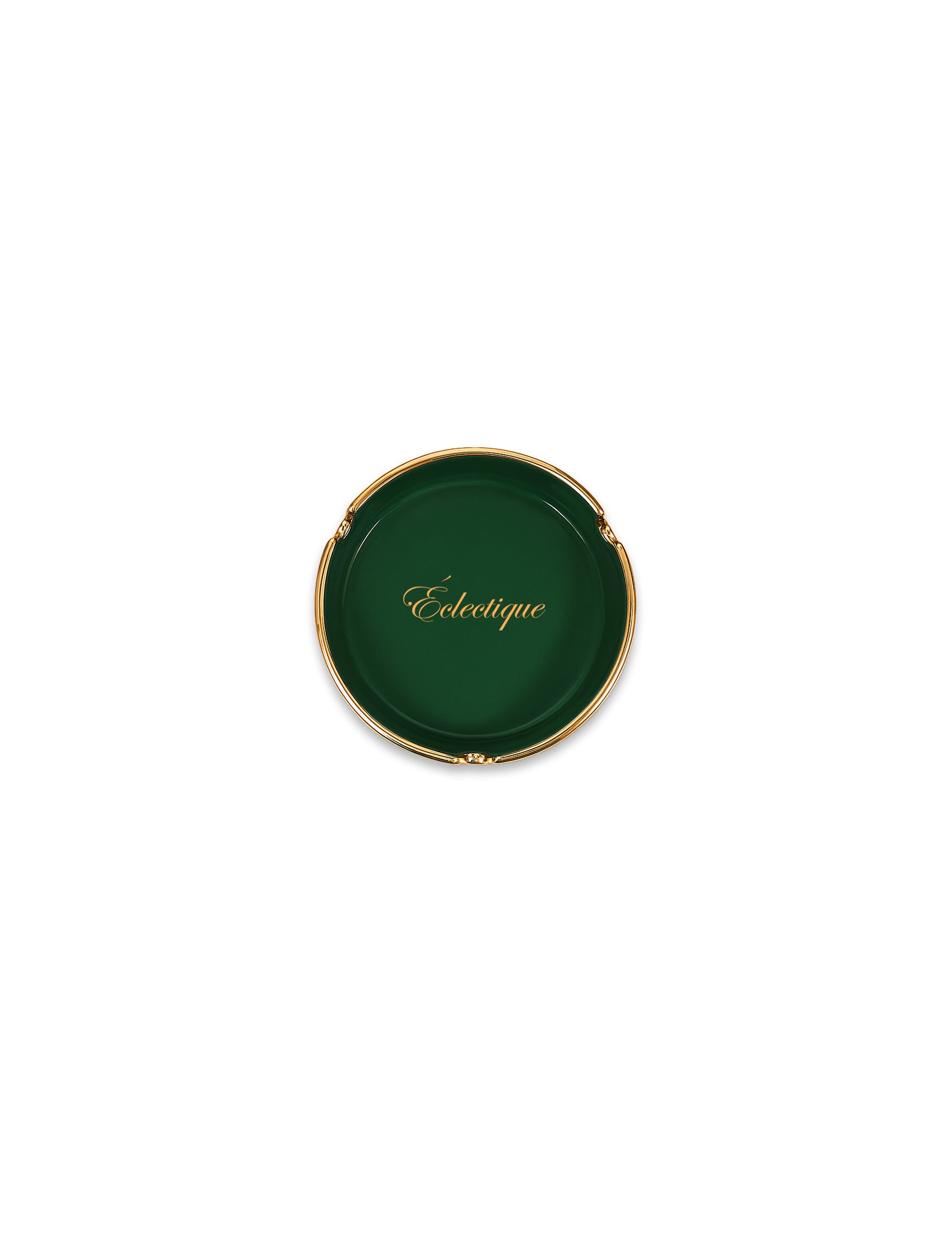 Staple Gold Trim Ceramic Ashtray