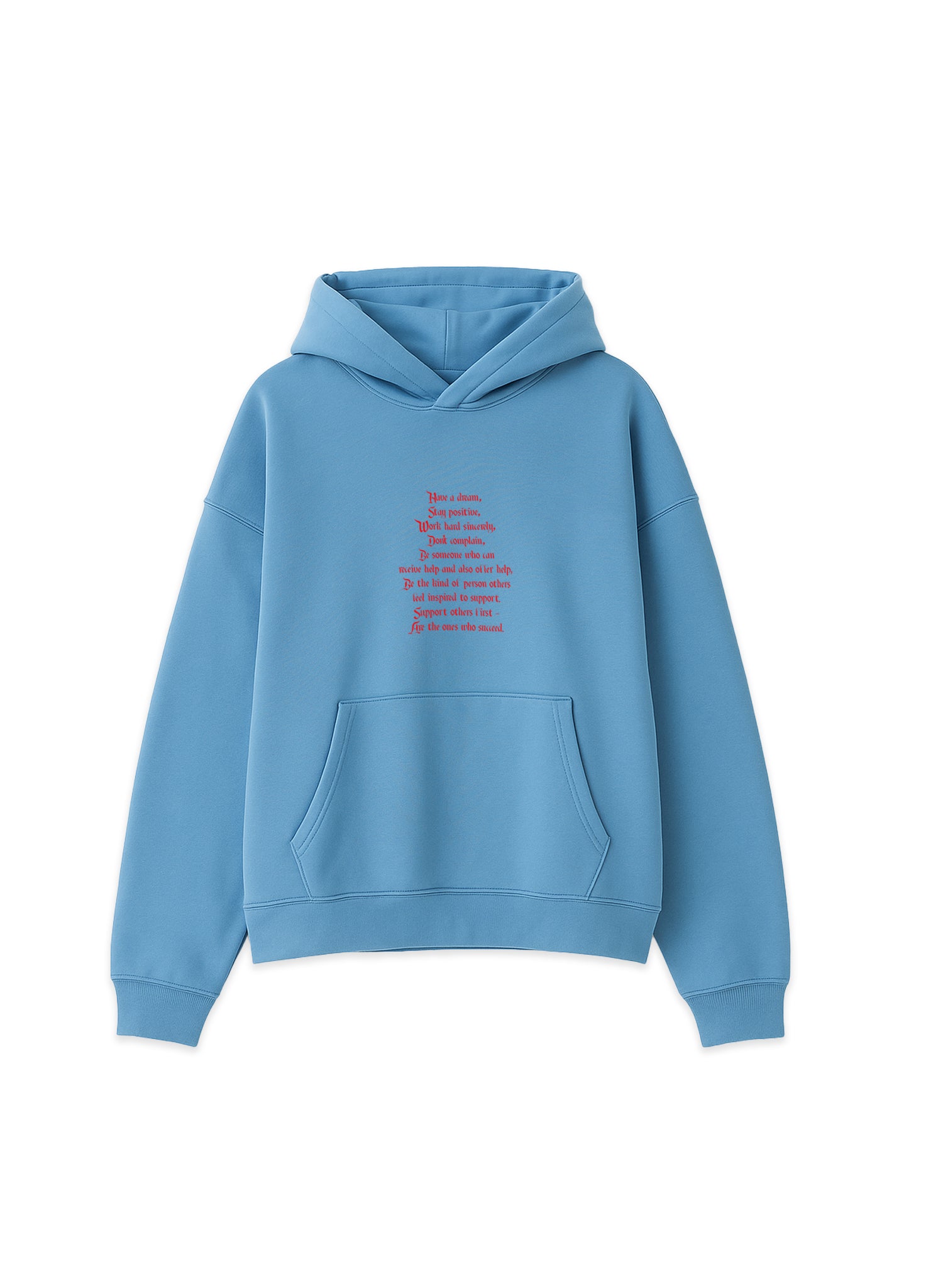 Words Of Wisdom Light-weight Terry Cotton Jersey Hoodie