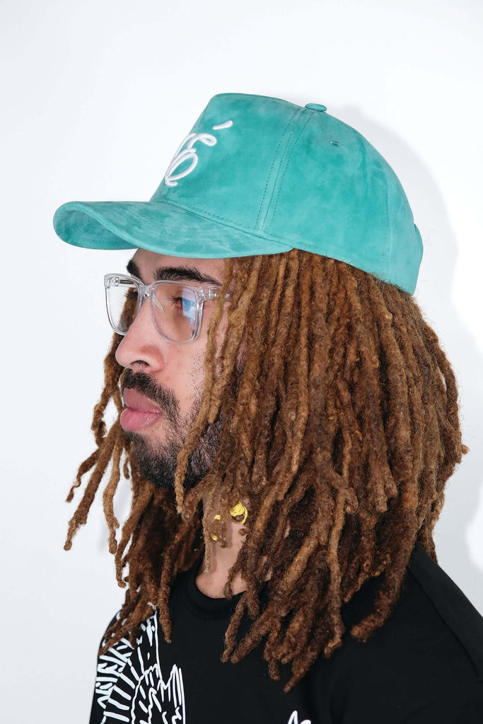 Green Suede Baseball Cap - View 2
