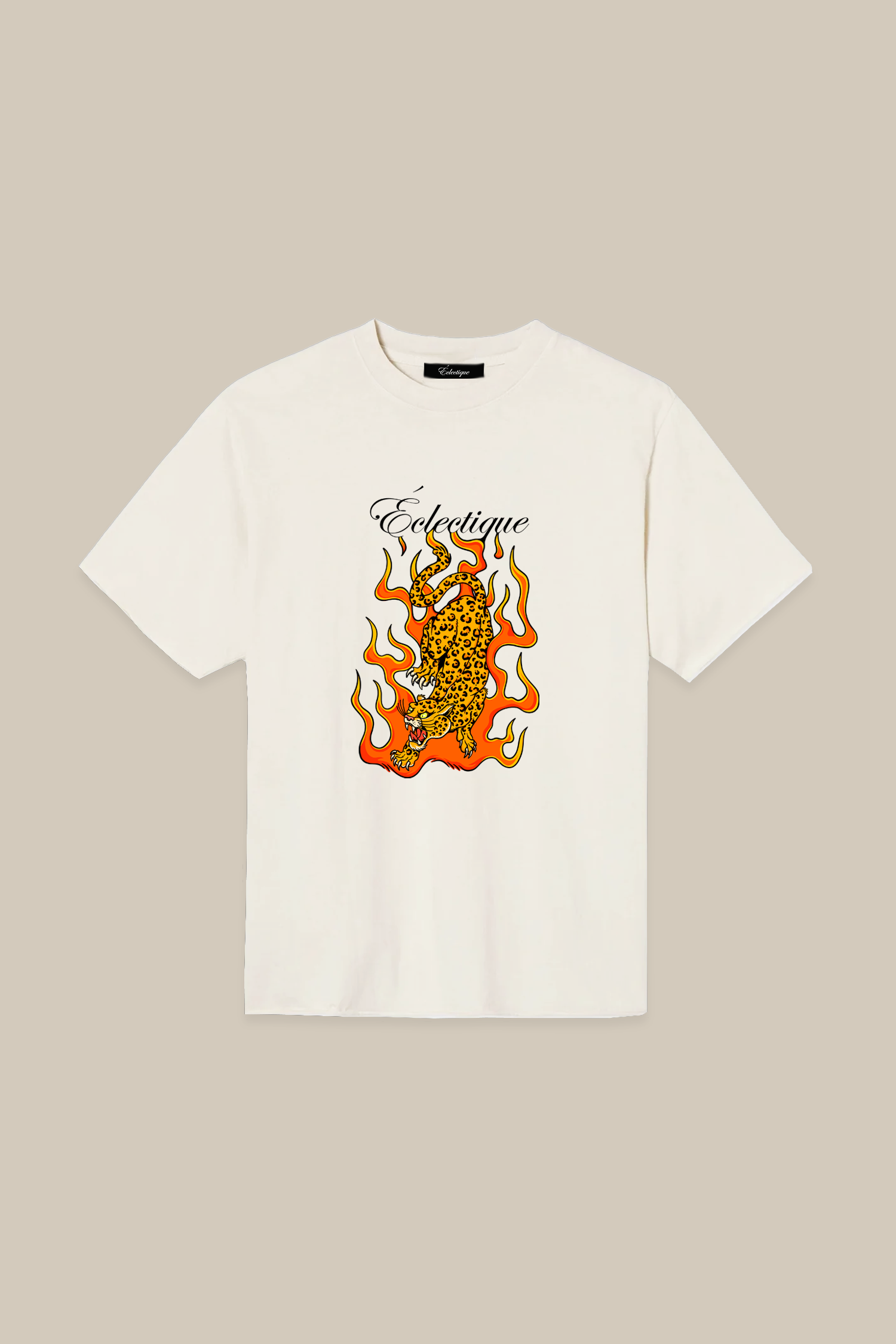 Éclectique Flaming Jaguar Graphic T-shirt