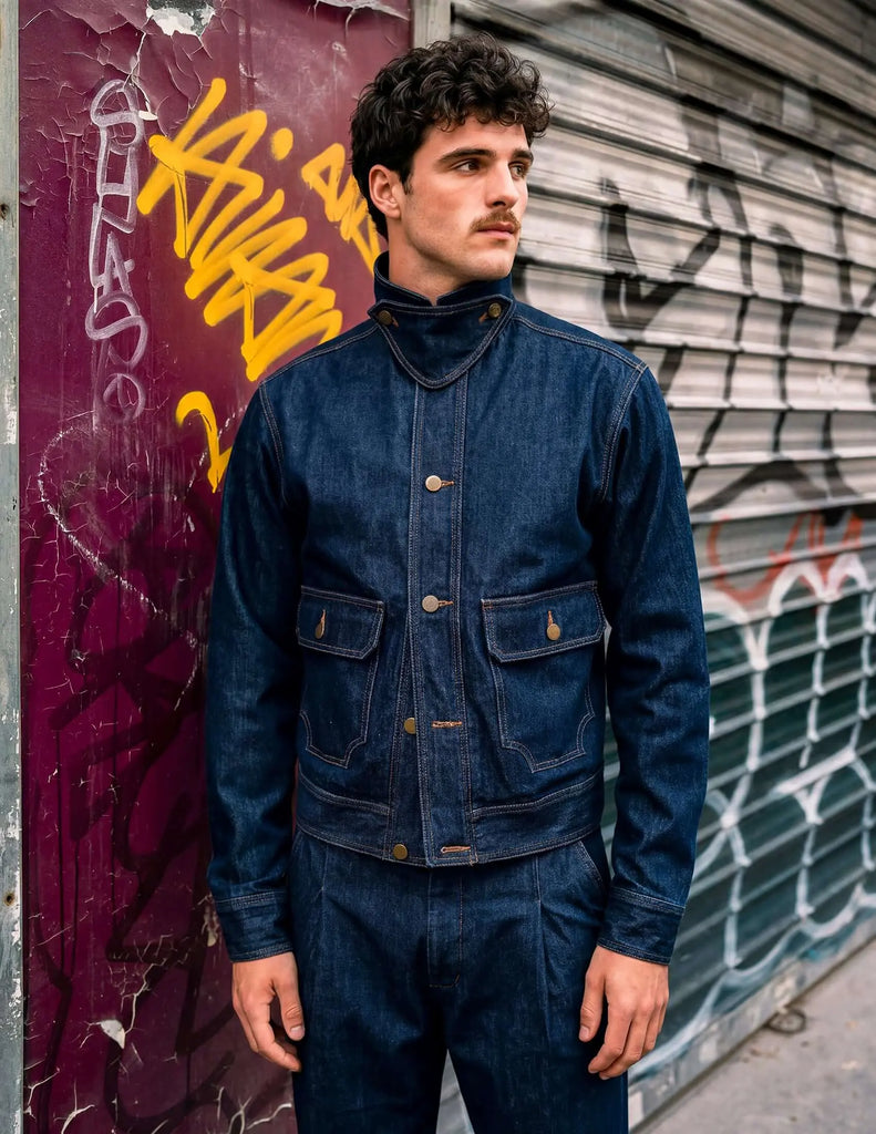 Men's Indigo Denim Jacket – Kura - View 2