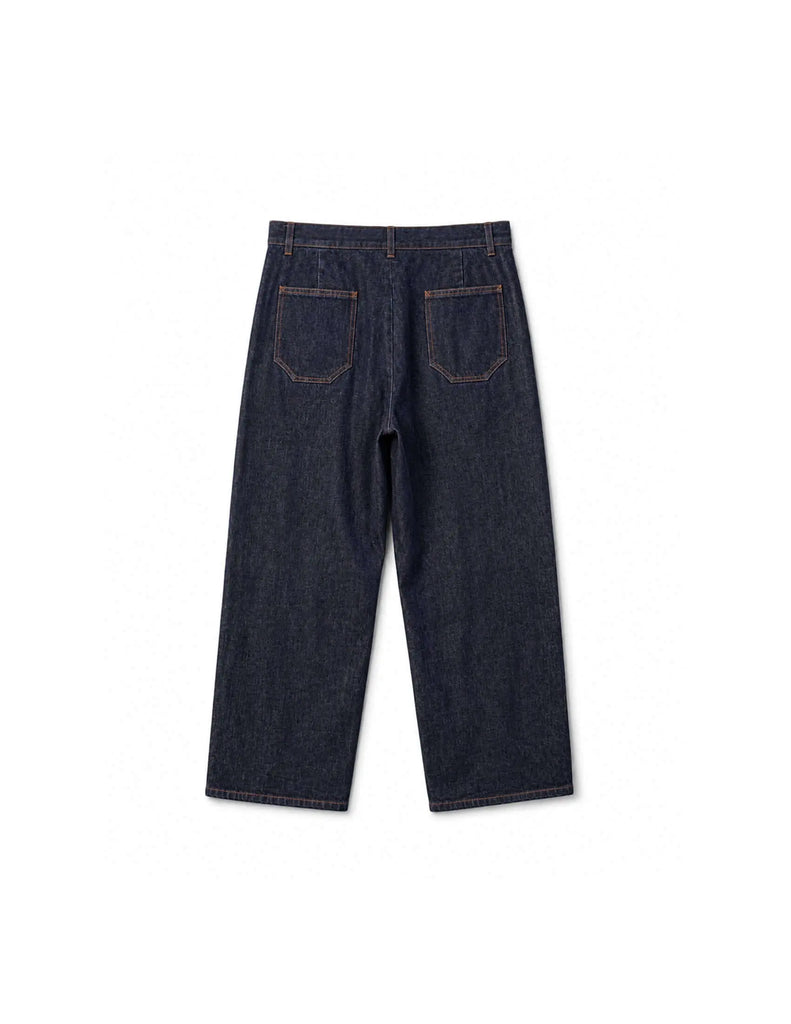 Men's Indigo Pleated Jeans – Kura - View 2