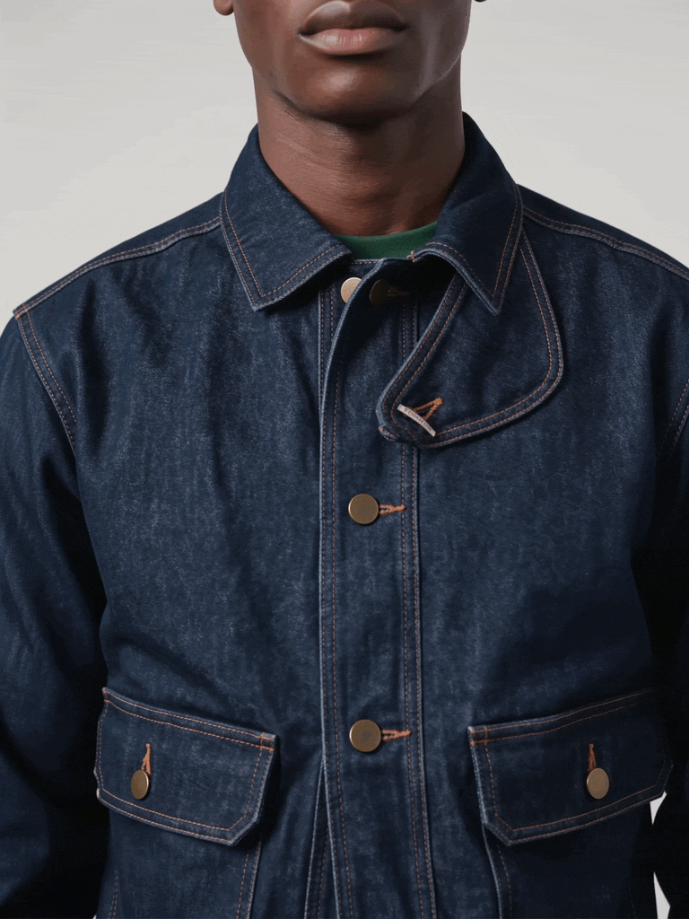 Men's Indigo Denim Jacket – Kura - View 2