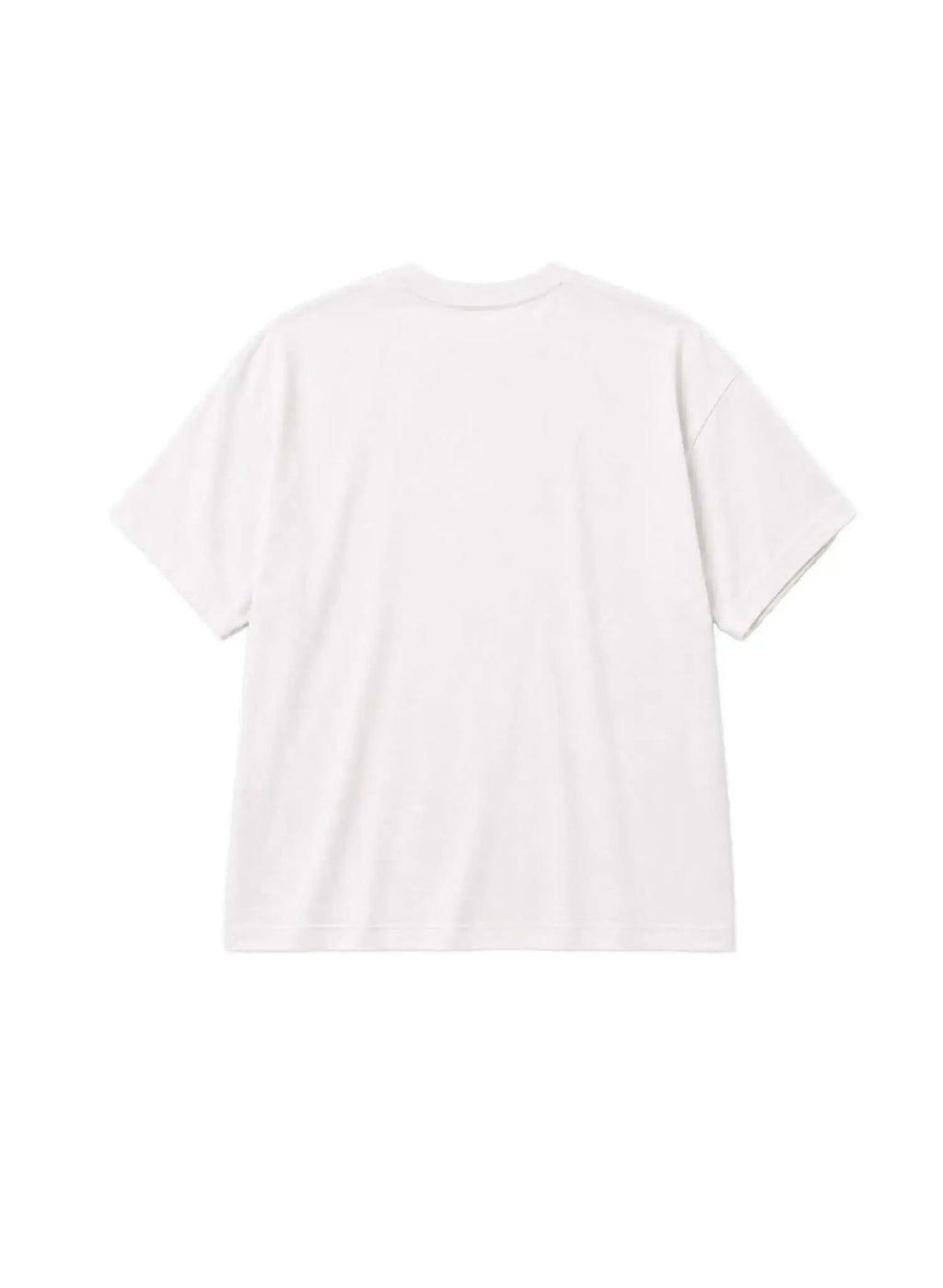 Men's White Cotton T-shirt - Back view of a relaxed cotton jersey tee made in Japan.