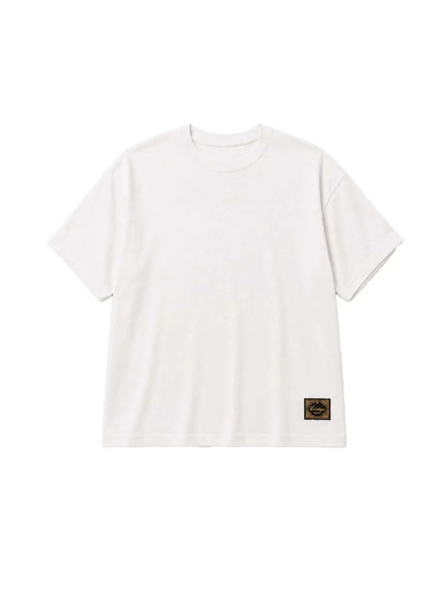 Men's White Cotton T-shirt – Essential, loose-fit design with a crew neckline and logo detail.