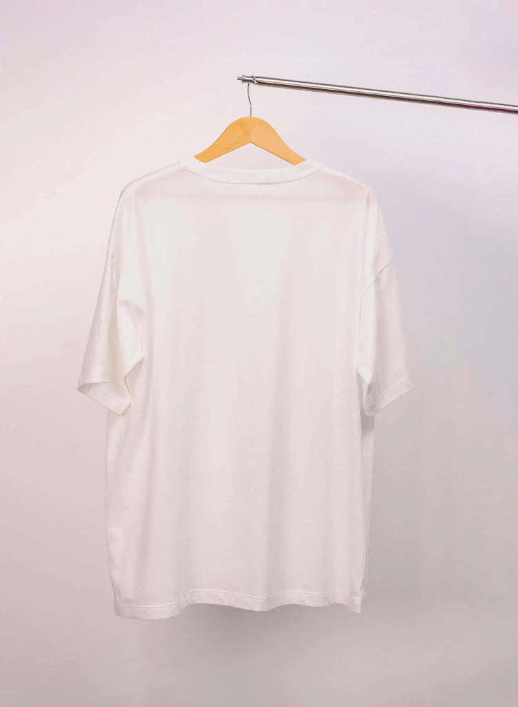 Men's White Cotton T-shirt– Essential - View 2