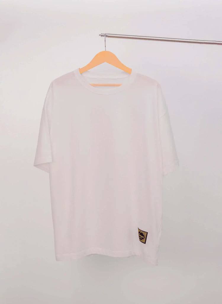Men's White Cotton T-shirt– Essential - View 2