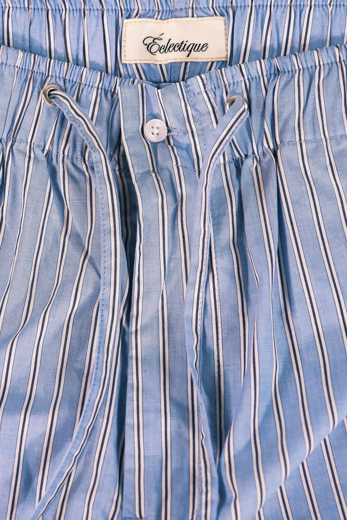 Men's Striped Casual Pants In Lightweight Cotton - View 2