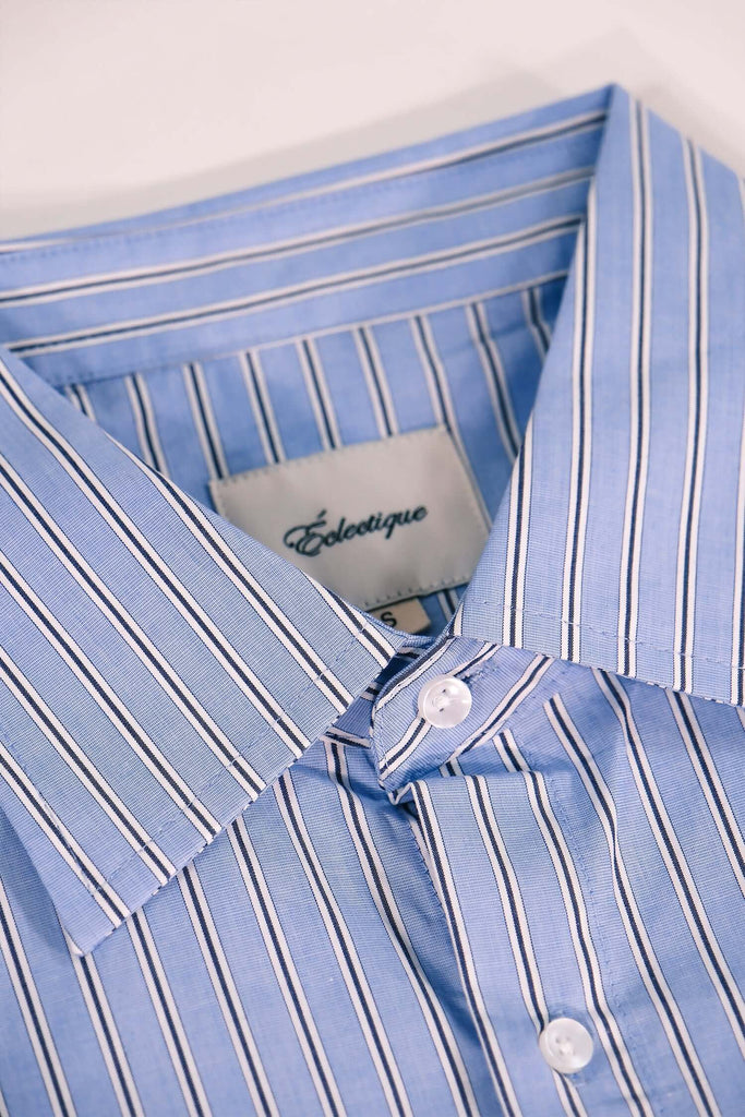 Men's Striped Casual Shirt in Lightweight Cotton - View 2