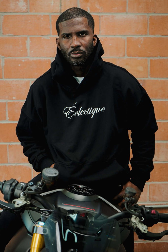 Midweight Cotton Hoodie with Script Logo - View 2