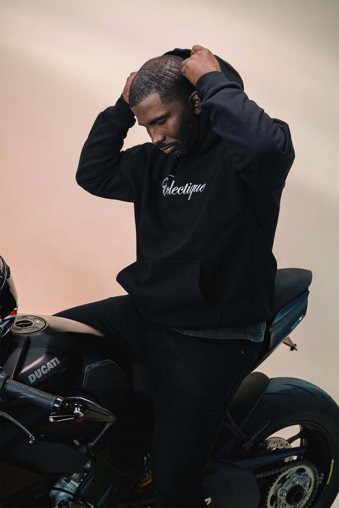 Midweight Cotton Hoodie with Script Logo - View 2