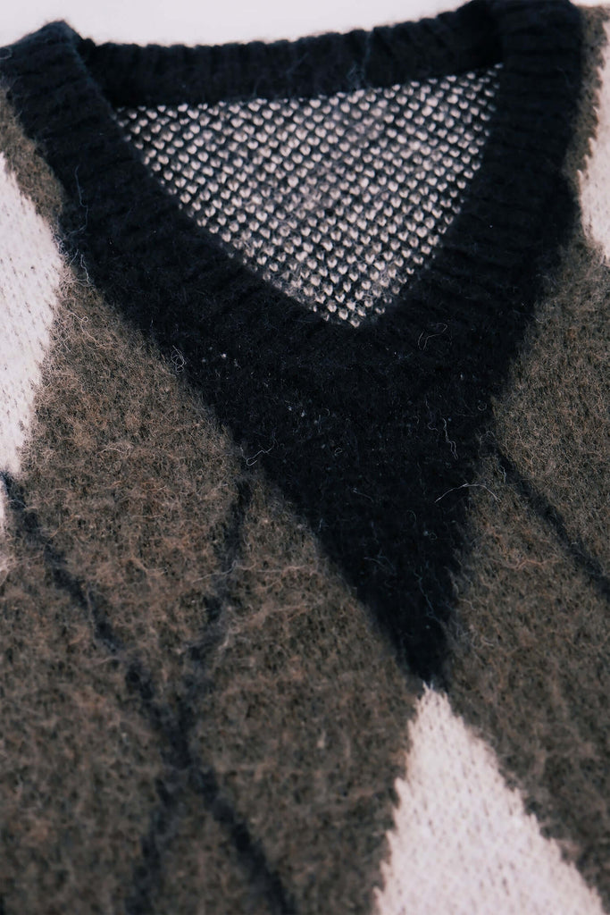 Mohair Vest Reversible Knit Sweater - View 2