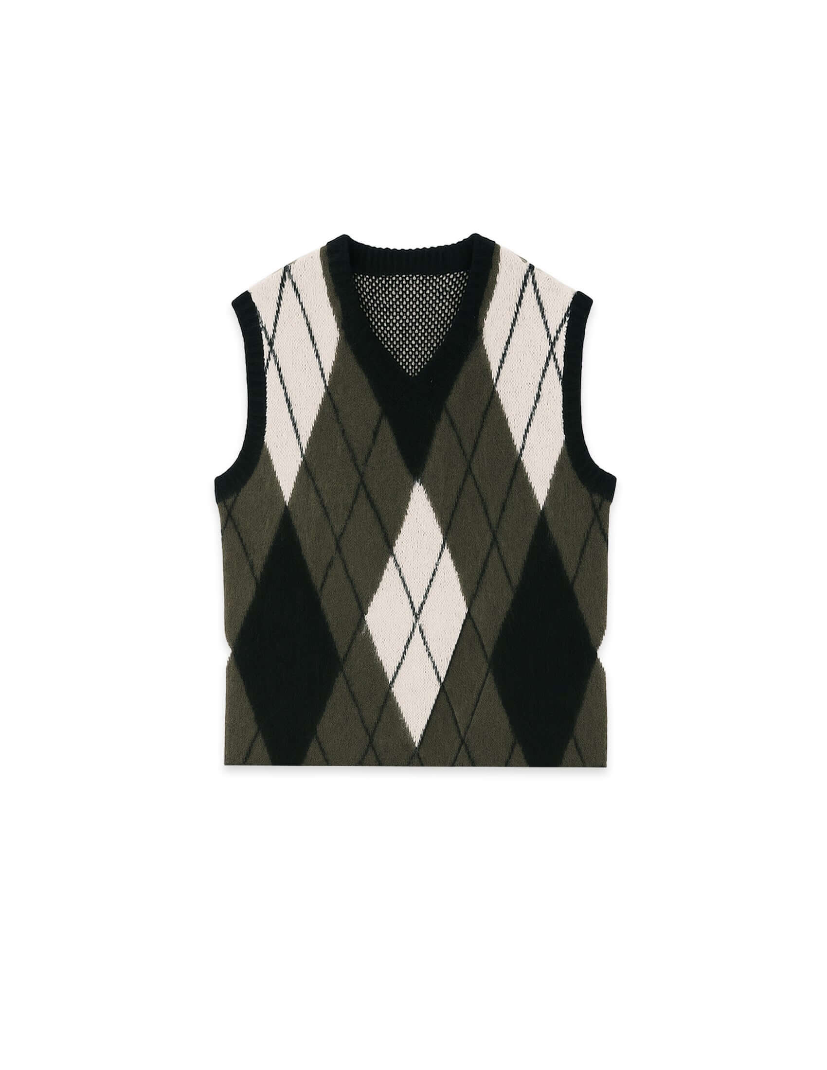 front flat lay of reversible mohair vest Éclectique