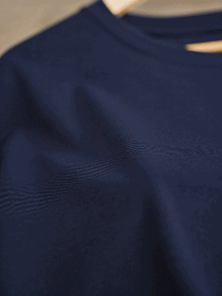 Men's Navy Cotton T-shirt – Essential - View 2