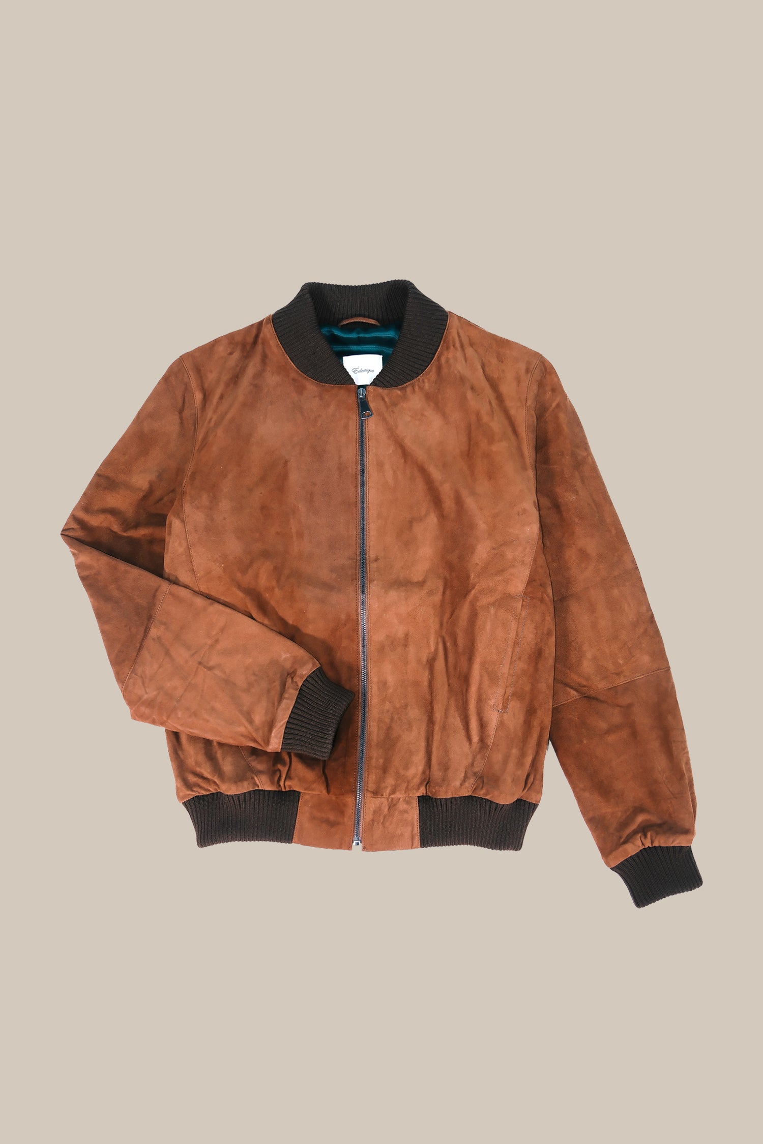 Éclectique Tobia's Suede Oversized Leather Bomber Jacket