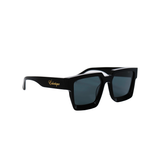 Éclectique Noir Square Shade Polarized Glass Sunglasses