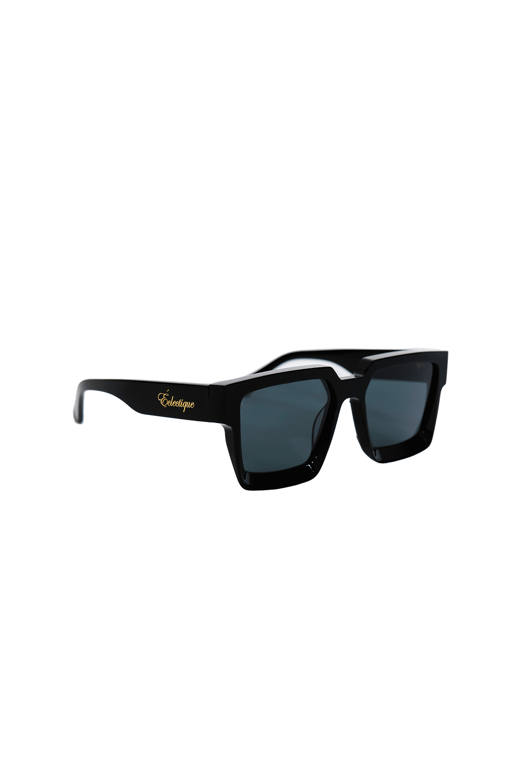 Éclectique polarized black sunglasses quarter angle product photo