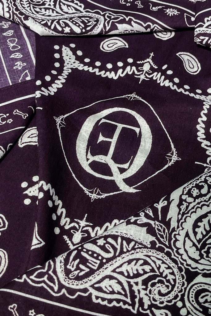 Purple Paisley Bandana - View 2