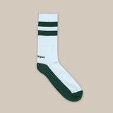 Éclectique Coccoli Vintage Stripe Achilles Logo Calf Socks