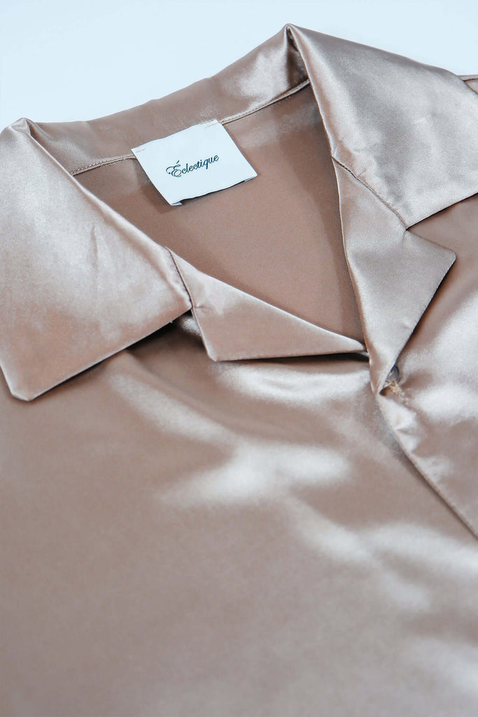 Silk Bowling Shirt in 100% Silk - View 2