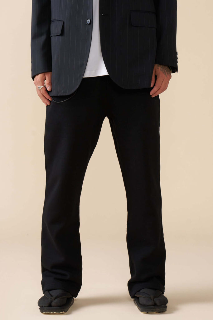 Straight Leg Joggers Black - View 2