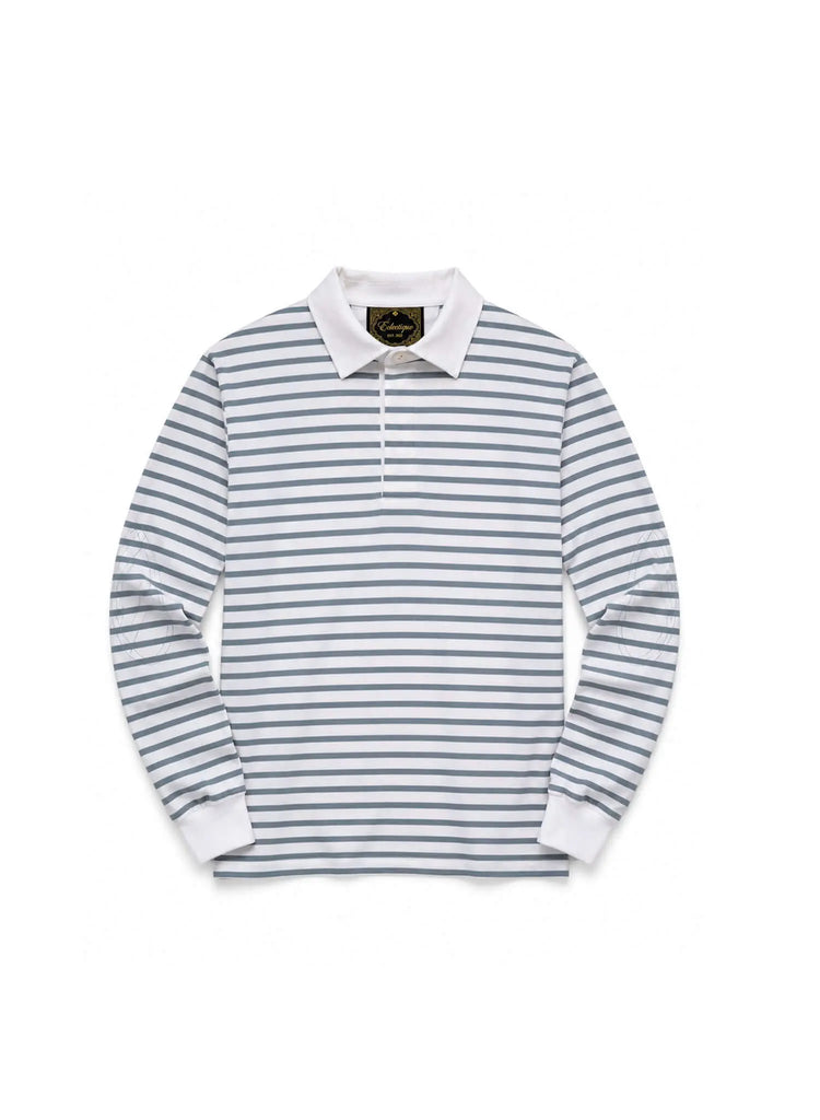 Men's Striped Long Sleeve Rugby Shirt - View 2