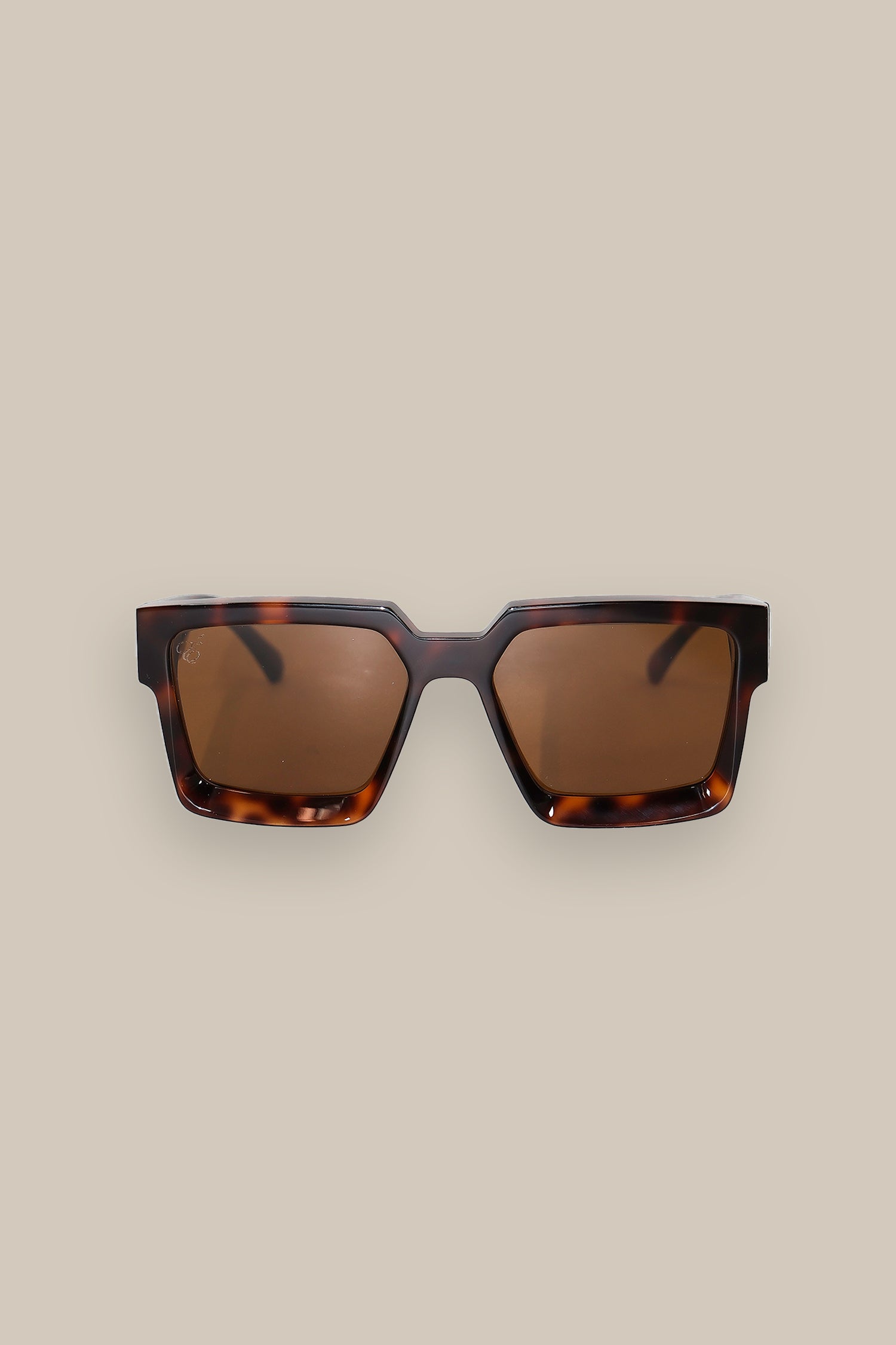 Éclectique Noir Square Shade Polarized Glass Sunglasses