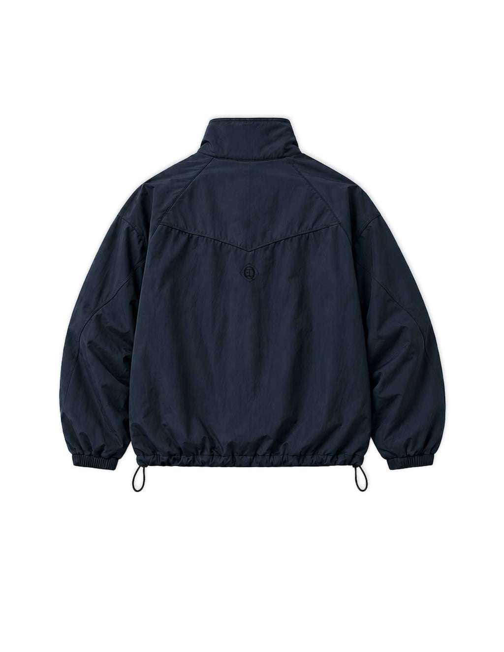 Back view of Men's Lightweight Anorak in Midnight Blue, featuring a relaxed fit and elastic hem for comfort.