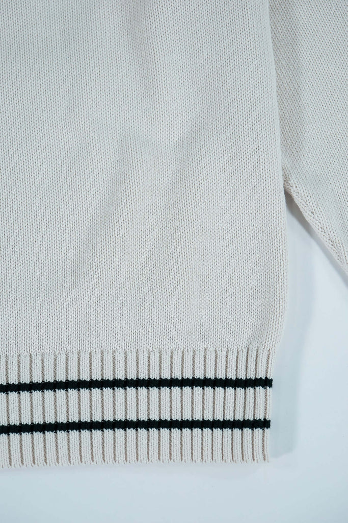 White V Neck Cardigan in Vanilla Ice - View 2