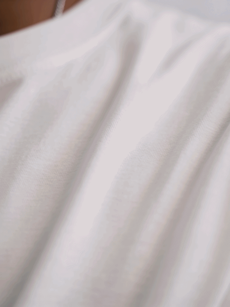 Men's White Cotton T-shirt– Essential - View 2