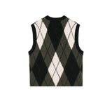 back flat lay of reversible mohair vest