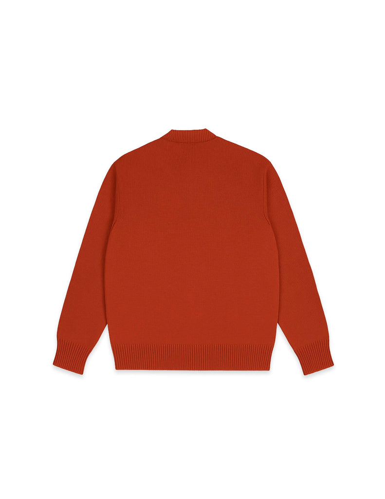 Orange V Neck Cardigan in Sunburst - View 2