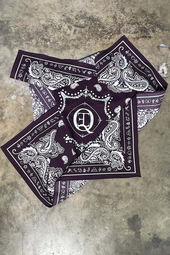 Purple Paisley Bandana - View 2