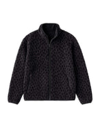 thumbnail for Black Leopard Fleece Jacket