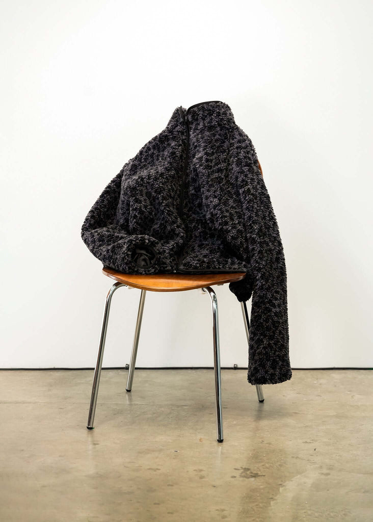 Black Leopard Fleece Jacket - View 2