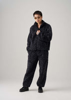 thumbnail for Black Leopard Fleece Jacket