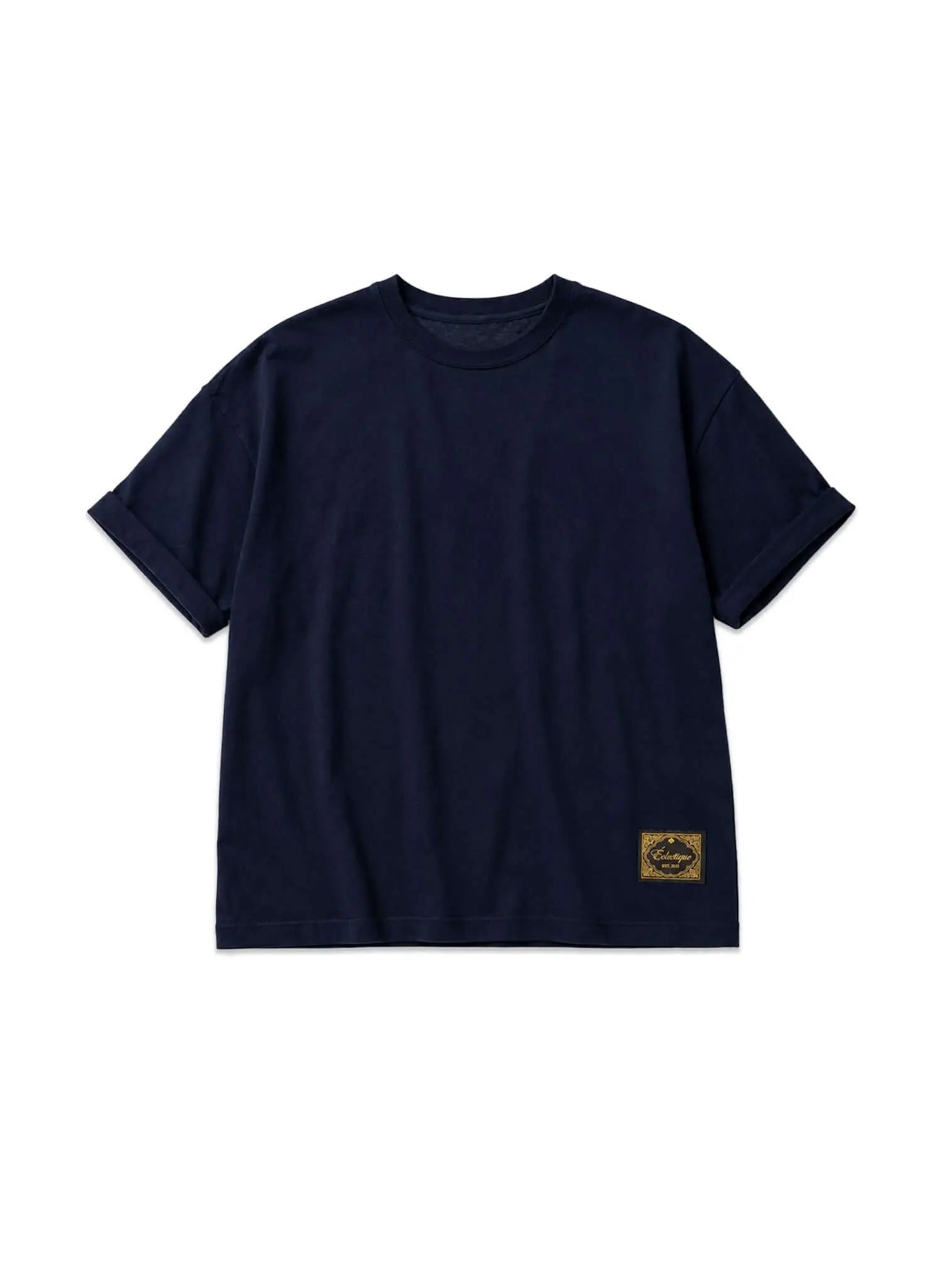 Men's navy cotton T-shirt – Essential with relaxed silhouette and crew neckline.